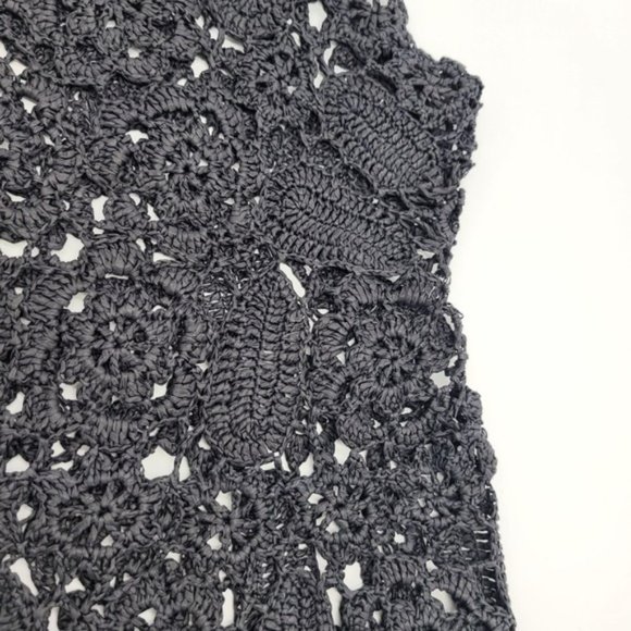 MONOGRAM Anthropologie Ramie Black Lace sleeveless top Size XS NWT - Picture 6 of 8